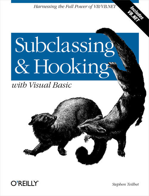 Book cover of Subclassing and Hooking with Visual Basic