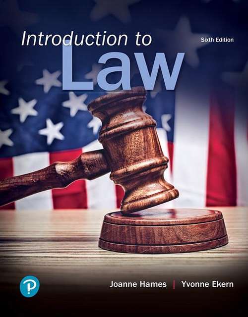 Book cover of Introduction to Law (Sixth Edition)