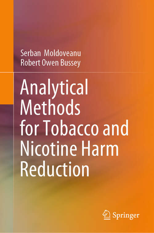 Book cover of Analytical Methods for Tobacco and Nicotine Harm Reduction