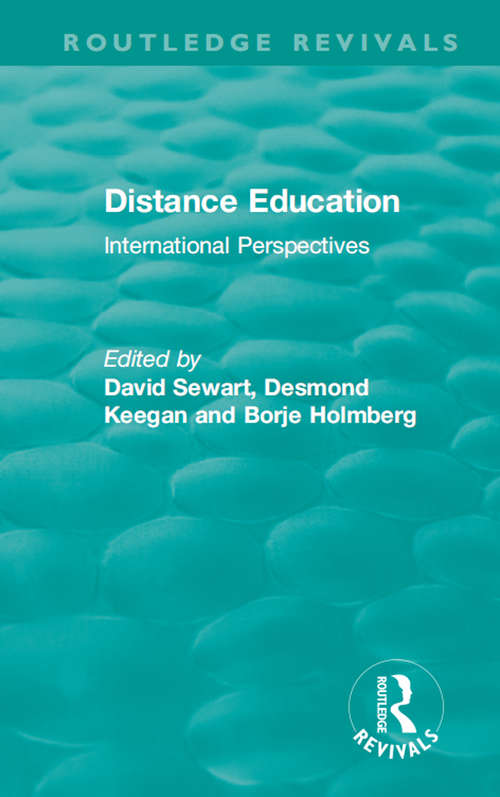 Book cover of Distance Education: International Perspectives (Routledge Revivals)