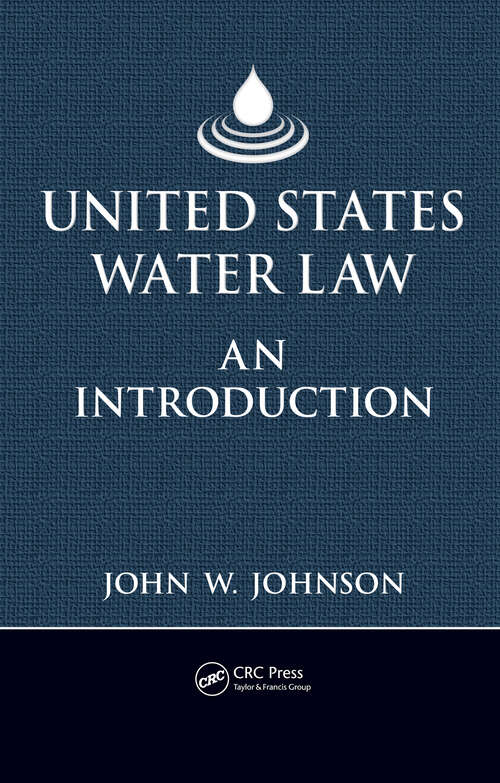 Book cover of United States Water Law: An Introduction