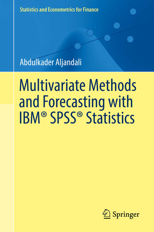 Book cover of Multivariate Methods and Forecasting with IBM® SPSS® Statistics