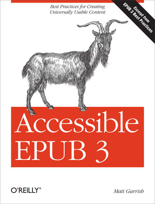 Book cover of Accessible EPUB 3