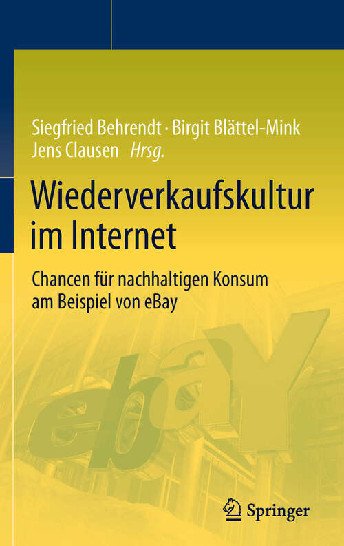 Book cover of Wiederverkaufskultur im Internet