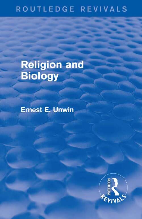 Book cover of Religion and Biology