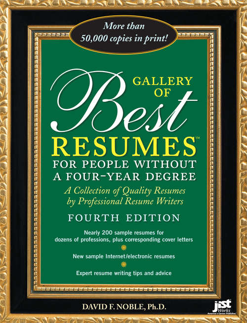 Book cover of Gallery of Best Resumes Without a Four-Year Degree (Fourth Edition)