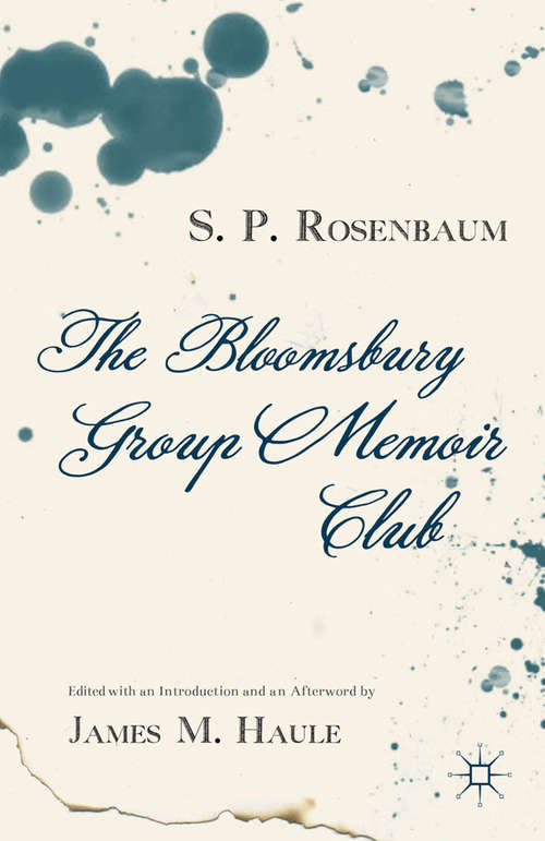 Book cover of The Bloomsbury Group Memoir Club