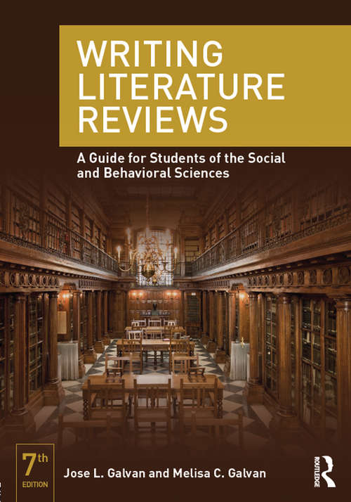 Book cover of Writing Literature Reviews: A Guide for Students of the Social and Behavioral Sciences (7)