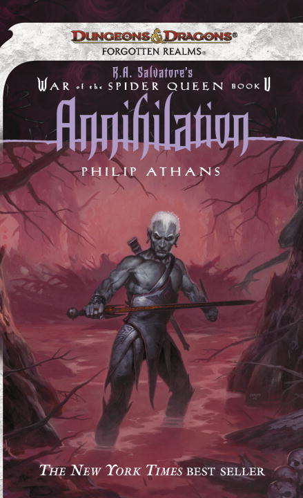 Book cover of Annihilation (Forgotten Realms: War of the Spider Queen #5)