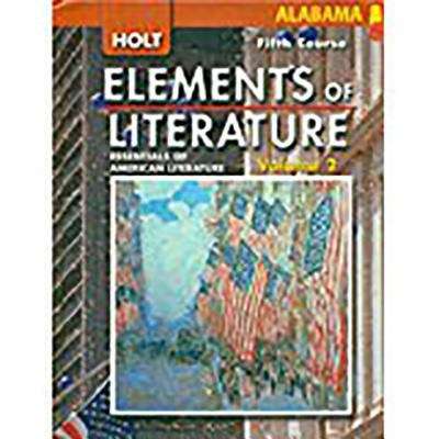 Book cover of Alabama Holt Elements of Literature: Volume 2, Essentials of American Literature