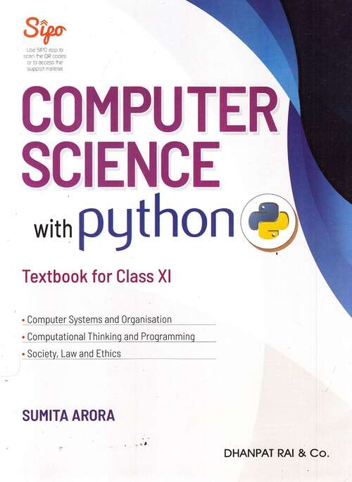 Book cover of Computer Science with Python class 11