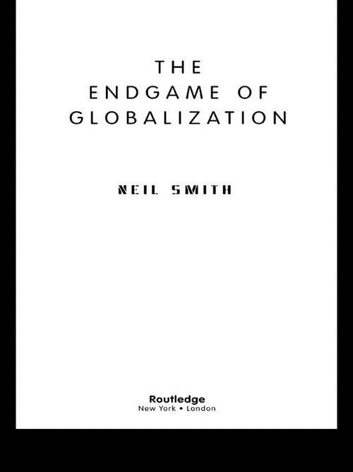 The Endgame of Globalization