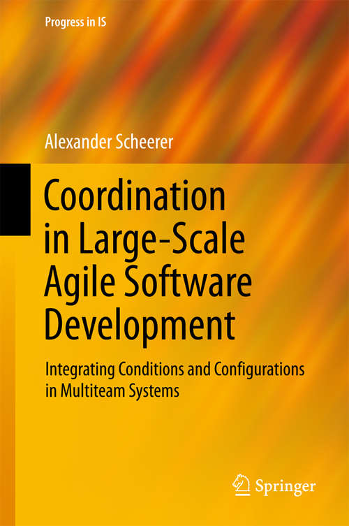 Book cover of Coordination in Large-Scale Agile Software Development