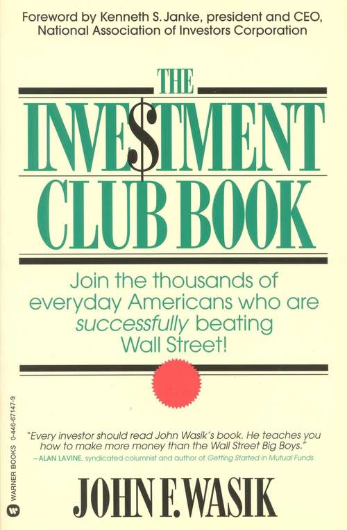 Book cover of The Investment Club Book