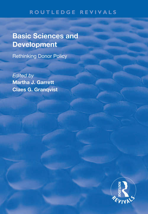 Basic Sciences and Development: Rethinking Donor Policy (Routledge Revivals)