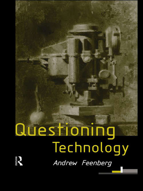 Book cover of Questioning Technology
