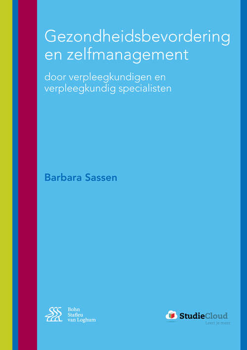 Book cover of Gezondheidsbevordering en zelfmanagement