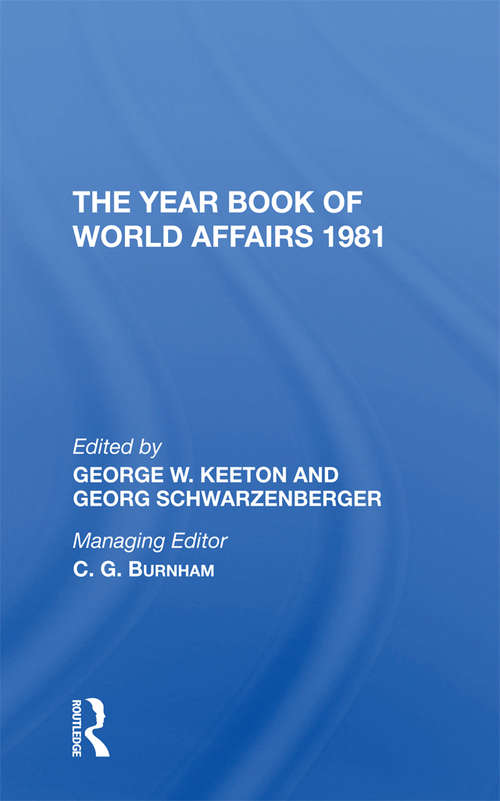 Book cover of The Year Book Of World Affairs, 1981