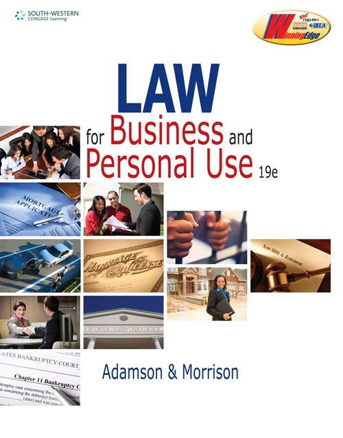 Book cover of Law for Business and Personal Use