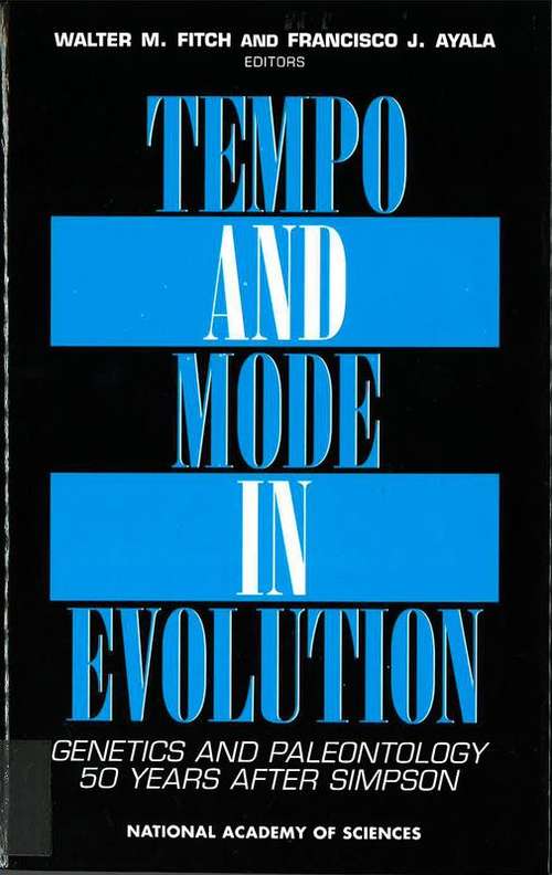 Book cover of Tempo And Mode In Evolution: Genetics And Paleontology 50 Years After Simpson
