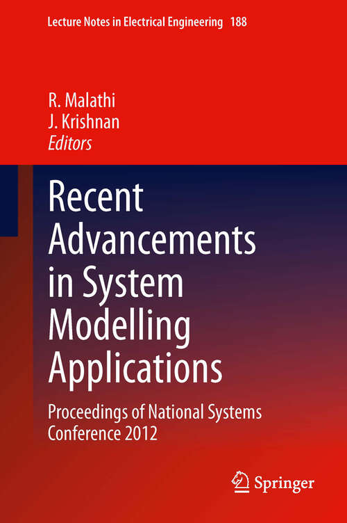 Book cover of Recent Advancements in System Modelling Applications