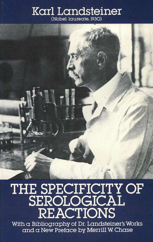 Book cover of The Specificity of Serological Reactions