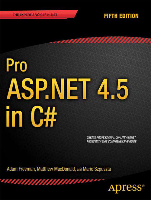 Book cover of Pro ASP.NET 4.5 in C#