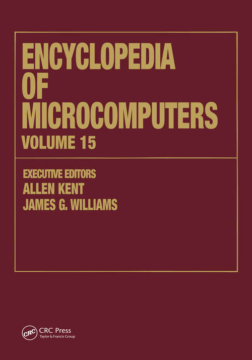 Book cover of Encyclopedia of Microcomputers: Volume 15 - Reporting on Parallel Software to SNOBOL