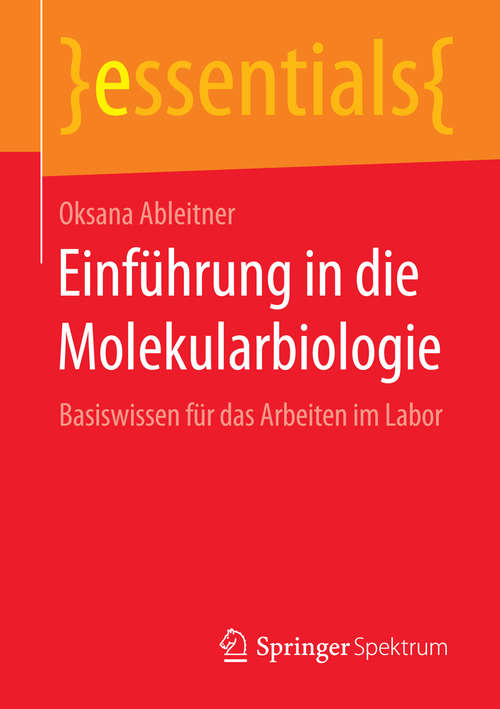Book cover of Einführung in die Molekularbiologie