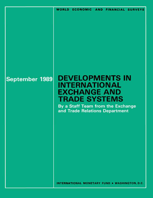 Developments in International Exchange and Trade Systems, September 1989