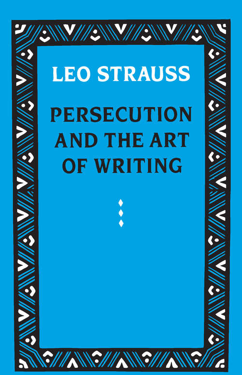 Book cover of Persecution and the Art of Writing
