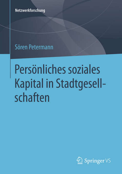Book cover of Persönliches soziales Kapital in Stadtgesellschaften