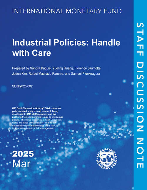 Book cover of Industrial Policies: Handle with Care