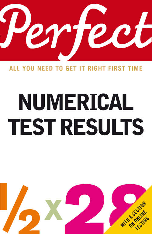 Book cover of Perfect Numerical Test Results