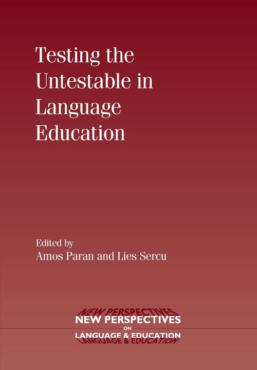 Book cover of Testing the Untestable in Language Education