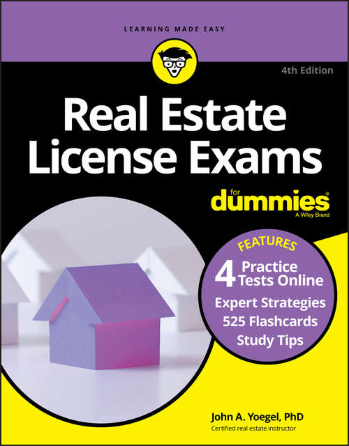 Book cover of Real Estate License Exams For Dummies with Online Practice Tests (4)