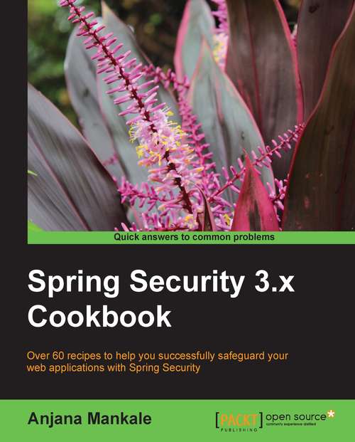 Book cover of Spring Security 3.x Cookbook