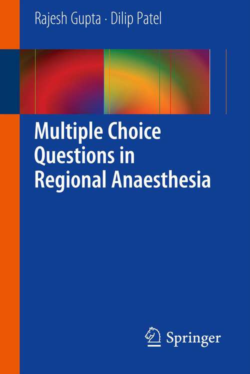 Book cover of Multiple Choice Questions in Regional Anaesthesia