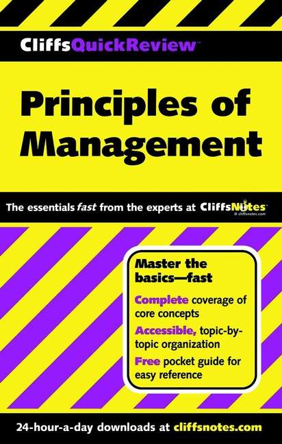 Book cover of CliffsQuickReview Principles of Management