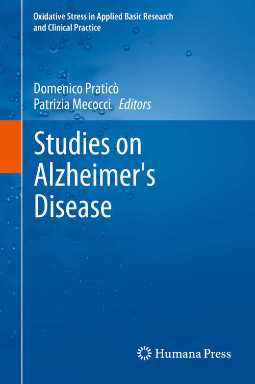 Book cover of Studies on Alzheimer's Disease