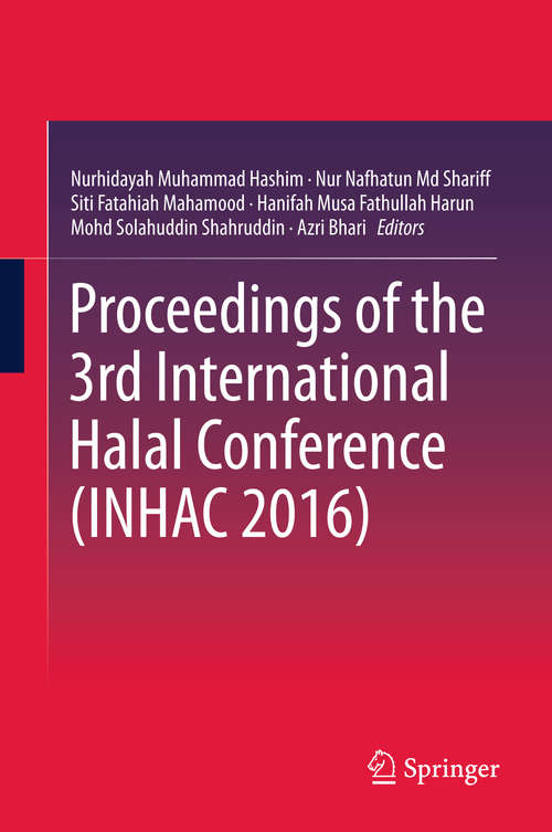 Proceedings of the 3rd International Halal Conference (INHAC #2016)