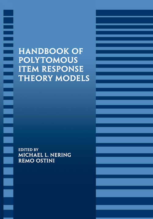 Book cover of Handbook of Polytomous Item Response Theory Models