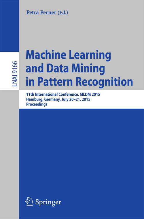 Book cover of Machine Learning and Data Mining in Pattern Recognition