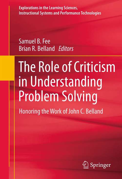 Book cover of The Role of Criticism in Understanding Problem Solving