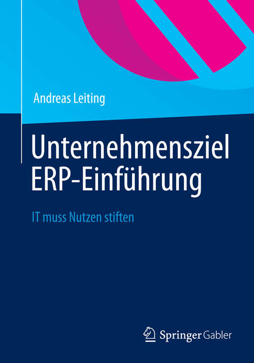 Book cover of Unternehmensziel ERP-Einführung