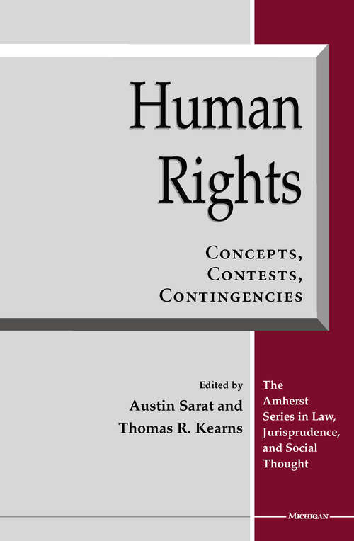 Book cover of Human Rights: Concepts, Contests, Contingencies