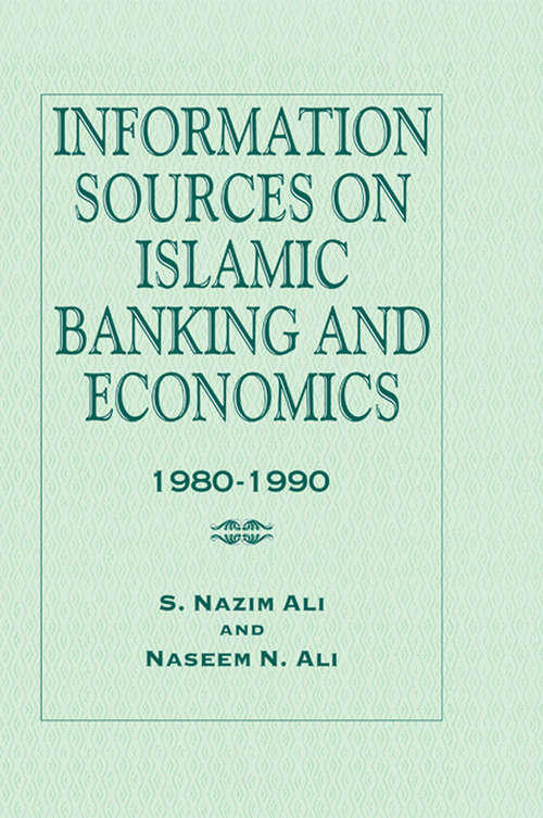 Book cover of Information Sources on Islamic Banking and Economics: 1980-1990