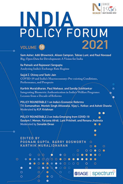 Book cover of India Policy Forum 2021: Volume 18