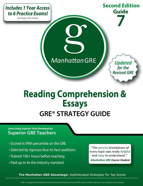 Reading Comprehension & Essays: GRE Verbal Strategy Guide