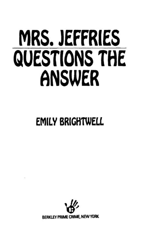 Book cover of Mrs. Jeffries Questions the Answer  (Mrs Jeffries #11)